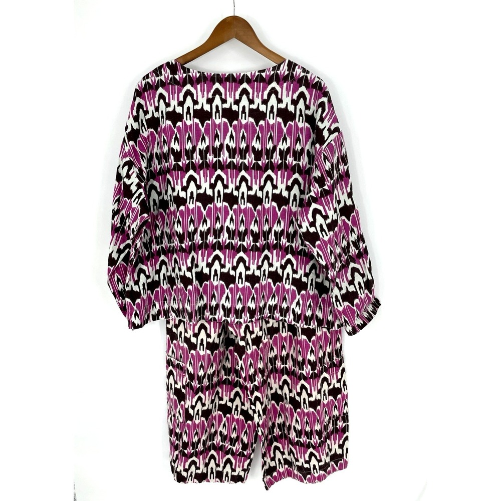 Bryan Walker 100% Linen Top(M) and Pants(L) Lagenlook Artsy Oversized Wide Leg